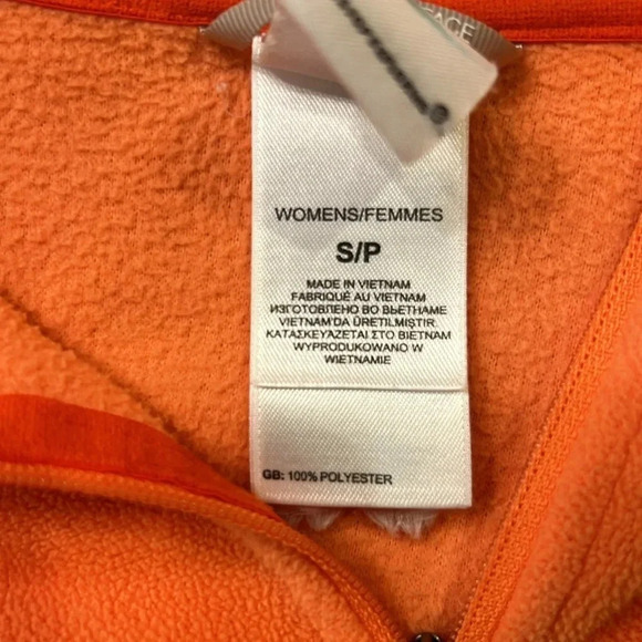 The North Face Fleece 1/4 Zip Pullover Tangerine Orange Size Small - Picture 11 of 15